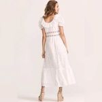 Love Shack Fancy $595  Stassie Eyelet Lace Maxi White Bridal Dress Size 2 Photo 3