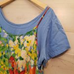 Jams World {M} VINTAGE Abstract Floral Art Tunic Top Layered Tank Photo 3