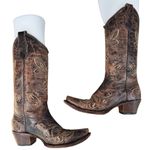 Circle G  Womens Western Dragonfly Embroidered Boots Square Toe Brown Size 7.5 M Photo 4