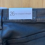 7 For All Mankind HW Cropped Straight Brown w/Coated Black 2-Toned Pants 26 NWT Photo 10
