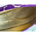 J.Crew Purple Floral Print Heels with Orange Bow Made in Italy Women's Size 8.5 Photo 2