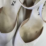 VISCATA Wedge Shoes Womens Size 39 Beige White Pubol Canvas Espadrille Heels Photo 4