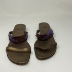 Stuart Weitzman Diamond Crystal Jewel Embellished Fringe Slip On Sandals Shoes Photo 1