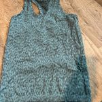 Athleta  Momentum Allure Tank Top Racerback Print Nylon Teal Size M Photo 2