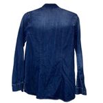 CAbi  Waterfront Denim Chambray Tie Neck Button Down Blouse Photo 4