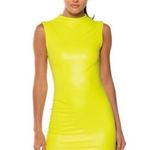 ⚠️SOLD⚠️Bodycon leather like material mini dress Size M Photo 0