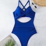 Boutique NWT 🌴EoMENIE Cutout Slimming One Piece Sz L Photo 3