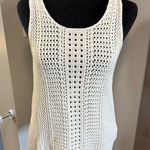 Gap  Crochet Open Weave Lace Scoop Neck Tank Top White Cream Beach Casual Layer‎ Photo 0