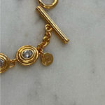 NWOT Julie Vos Gold Bracelet with Clear Gemstones Photo 3