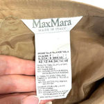 Max Mara Camel Mixed Media Patent Hem Pencil Skirt Size US 12 Photo 2