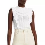 AQUA Bloomingdale’s Ruffle Trim Crochet Top in Ivory, Size XL New w/Tag Photo 10