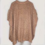 Anthropologie Marled Fringe Boho Oversized Poncho Bonze Prairie One Size Photo 6