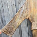 Worth Gold and Brown Sheath Dress with Dolman Sleeves 100 % Silk Size 4 Photo 4