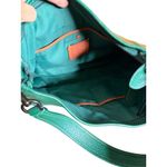 Coach  Pebbled Leather Hobo Shoulder Bag Green 12x10x5 Photo 4