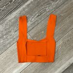 ZARA Sz S Orange Crop Top Tank Rib Knit Cut Out Back Sexy! Photo 4