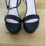 Merumote Sandals Platform Open Toe Strappy Size US7 Black Photo 3