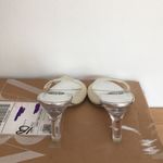 Free with bundle only!! Womens Clear Sequins Slip On Sandals 3.5” Heel Size 9M Silver Photo 3