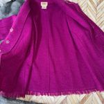 Vtg Purple Magenta Wool Ruffled Blazer Jacket XL Unlined Feminine Coquette Photo 9
