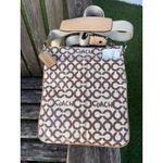 Coach NWT ‎ Brown Coated Canvas Leah Op Art Swingpack 42420 S Photo 1