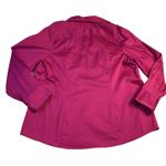 Lane Bryant  Shirt Size‎ 20 Hot Pink Button Up Long Sleeve Stretch Cotton Blouse Photo 6