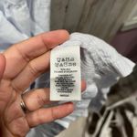 Lucky Brand Blue Stripe 100% Linen Tiered Shift Dress Womens Size Medium Photo 3