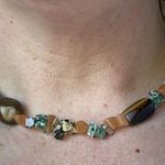Semi Precious/Natural Stone Indian Agate & Other Stones Collar Necklace Silver Photo 7