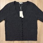 Rebecca Taylor Fine Gauge Merino Ribbed Knit Cropped Cardigan NWT Size XL Photo 2