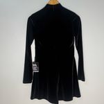 EXPRESS NEW  Black Velvet Romper Long Sleeve Plunge Neckline | S Photo 3