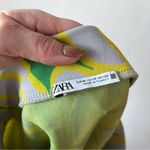 ZARA  Green Floral Retro Mini Skirt M Photo 2