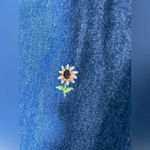 Briggs New York Briggs VINTAGE Embroidered blue Sunflowers cropped/capri jean pants 16 90s 0075 Photo 2