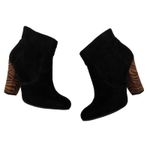 Guess Black Velvet Ankle Boot Animal Print Pony Hair Heel Size 8 Booties GGEMIT Photo 3