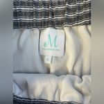 Shop The Mint  Gray Striped Embroidered Wrap Short Summer Skirt With Tassels; M Photo 4
