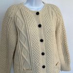 Standun 100% Wool Knit Fisherman Cardigan Sweater Ireland Small? (b31) Photo 1