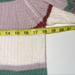 Maurice's Multicolor Striped Button Front Henley Knit Sweater Photo 7