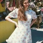 Faithfull the Brand  Florence Blue Floral Print Mini Dress Size XL NWT Photo 4