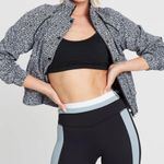 NWT All Fenix Womens Small Cropped Jacket White Leopard Print Zip Snap Closure Photo 2