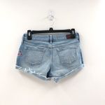 Hollister Low Rise Short‎ Short Floral Embroidered cuff 0/24w Blue Photo 5