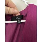 Lulus New Purple Magenta Metallic Sheer Long Sleeve Mini Dress Size Medium Party Photo 9