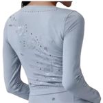 Athleta NWT  Shanti Eyelet Top in Begonia Blue Star, XL Photo 8