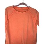 Zenana Outfitters Crewneck Shirt Top Women's Size Large Orange Reverse Stitch Tee Stretch Photo 0
