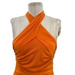 Veronica Beard Leyla Top Halter Neck Sleeveless Jersey Orange Size XS Photo 4