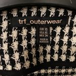 ZARA houndstooth tweed jacket zip front pockets black white xs Photo 5