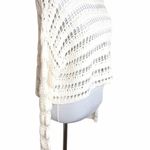 Moon & Madison Crochet Crop Sweater, White, Small Photo 3