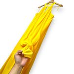 Bebe NWT  Yellow Daffodil Strappy Halterneck Maxi Dress - Large Photo 4
