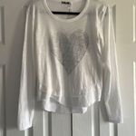 Chrldr Women’s White Long Sleeve ‘All I Need is Love’ Heart Shirt Black Size XS Photo 0