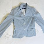 Tommy Hilfiger Vintage 90s  Pinstripe Linen Blazer - Blue/White - 4 Photo 5