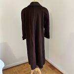 Vintage 100% Wool Brown Maxi Length Coat Size XL Photo 11