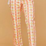 Free People  Women's 100% Cotton She's All That Plaid Crop High Waist Pants Sz 8 Photo 0