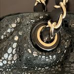 Kate Spade  Black Patent Leather Croc Pattern Shoulder Bag Satchel Tote EUC Photo 15