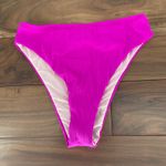 Lulus  High Waisted Bikini Bottoms Fuchsia Pink Size S Photo 1
